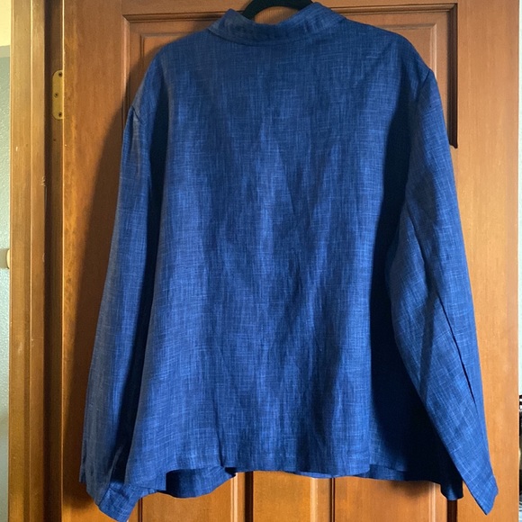 Designs & Co. Lane Bryant New with Tags Dark Blue, Linen/Rayon Jacket Size 26/28 - Picture 2 of 7